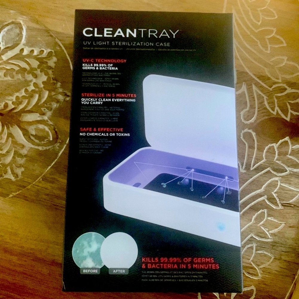 Clean Tray by Key Smart Electronic UV light sanitizer for cellphone size…